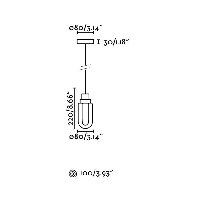 BRUME Anthracite pendant lamp