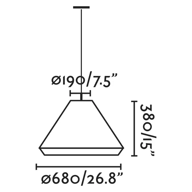 SAIGON OUT Grey/brown pendant lamp W70 cone cap