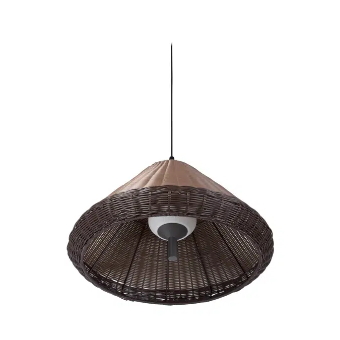 SAIGON OUT Grey/brown pendant lamp W70 cone cap