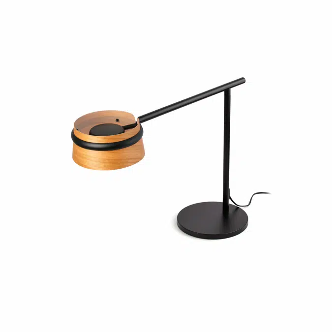 LOOP Lampada da tavolo nera con clip