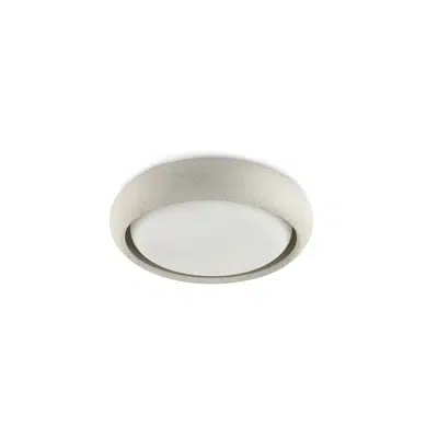 imagen para ANGA 240 es un plafón IP44 de color blanco, de diseño simplificado. El cuerpo de cemento recubre la fuente de luz favoreciendo el control de deslumbramiento. Una luminaria de diseño contemporáneo que dotará de personalidad tus espacios exteriores.
