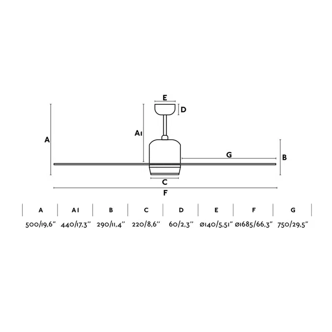 TILOS Brown ceiling fan