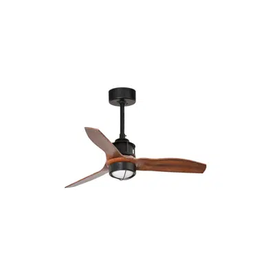 画像 JUST FAN S LED Black/wood fan 81cm