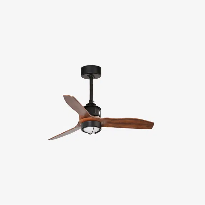 JUST FAN S LED Black/wood fan 81cm