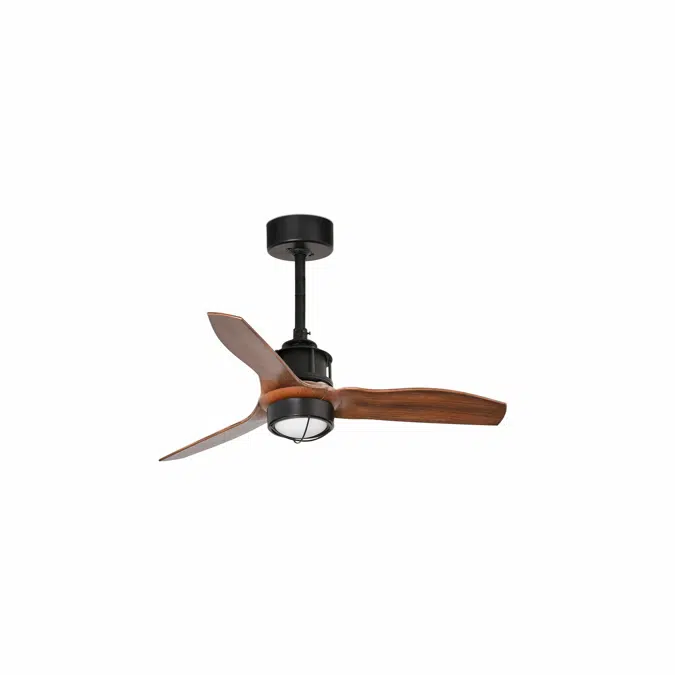 JUST FAN S LED Black/wood fan 81cm