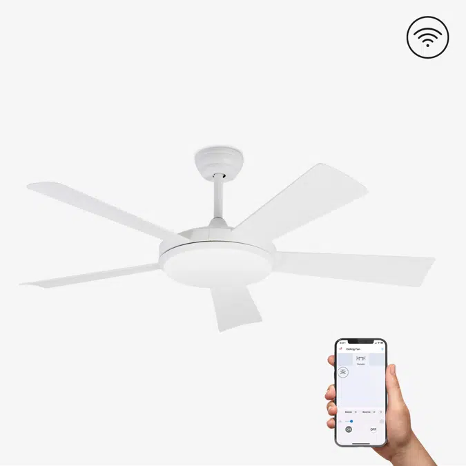 SAONA L LED White fan DC SMART