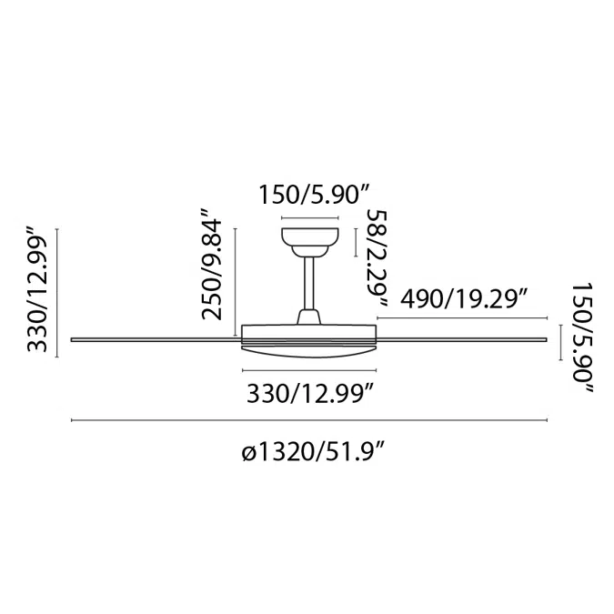 SAONA L LED White fan DC SMART