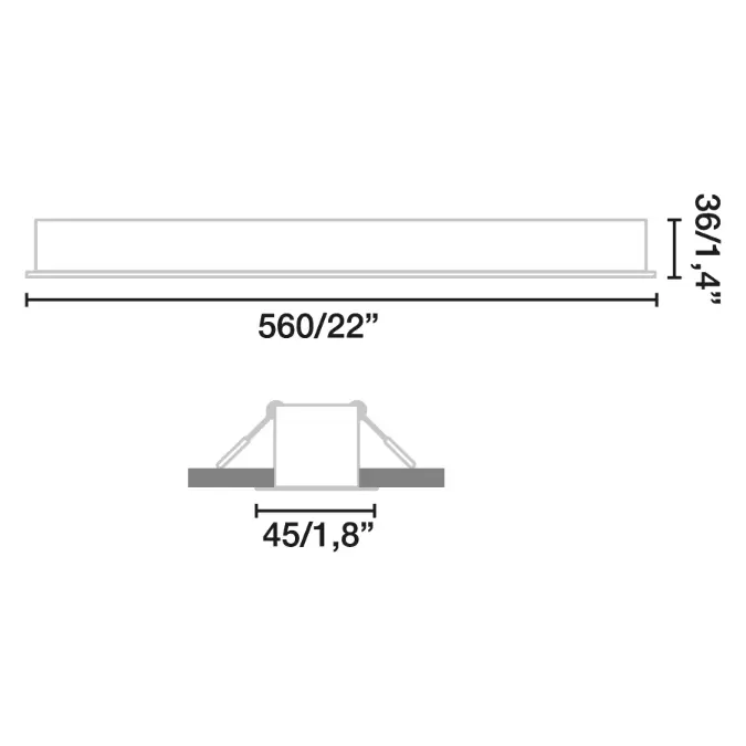 BIM objects - Free download! VIA White recessed 56CM 17W 3000K | BIMobject
