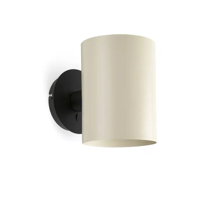 GUADALUPE Black/beige wall lamp