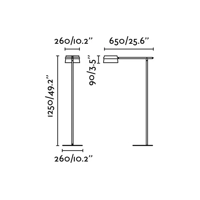 LOOP Schwarze Stehleuchte für das Wohnzimmer