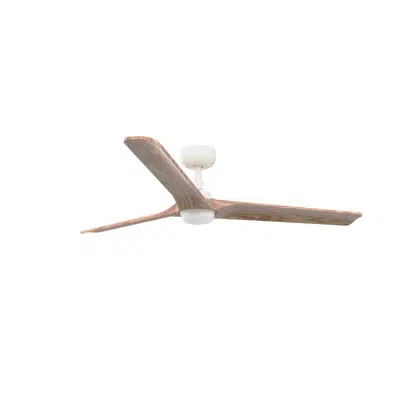 Image for HEYWOOD L White/light wood fan with DC motor