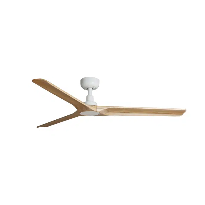 HEYWOOD L Ventilateur blanc/bois clair DC