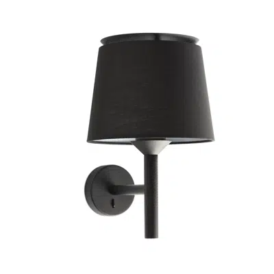 SAVOY Black/black wall lamp için görüntü