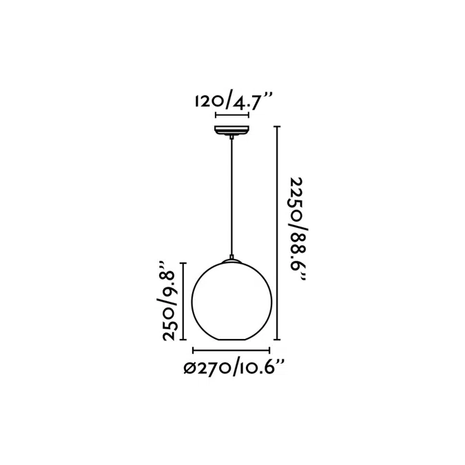 CLARA Lampe suspension transparent