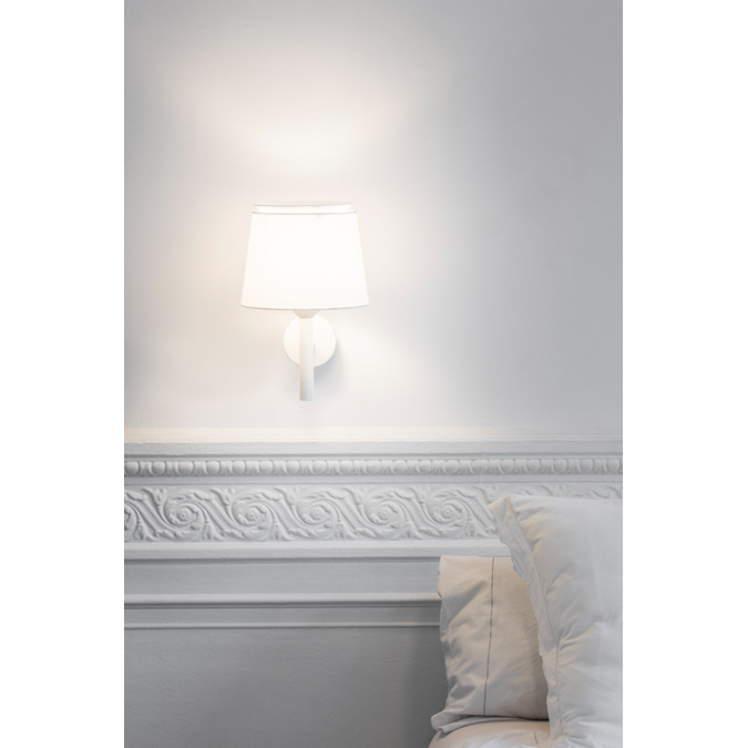 BIM objects - Free download! SAVOY White/white wall lamp | BIMobject