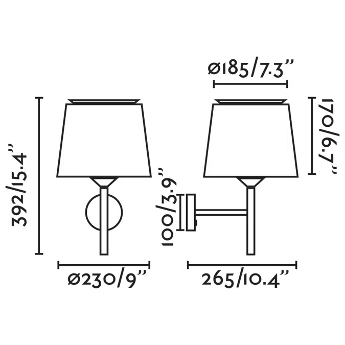 SAVOY White/white wall lamp
