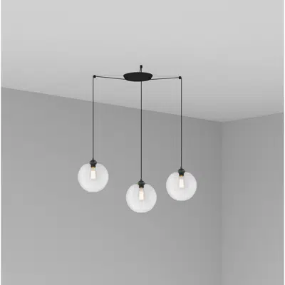 Image for CLARA 3L Transparent pendant lamp