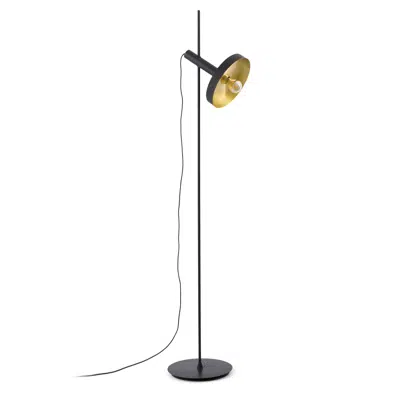 Imagem para WHIZZ Black/gold floor lamp}