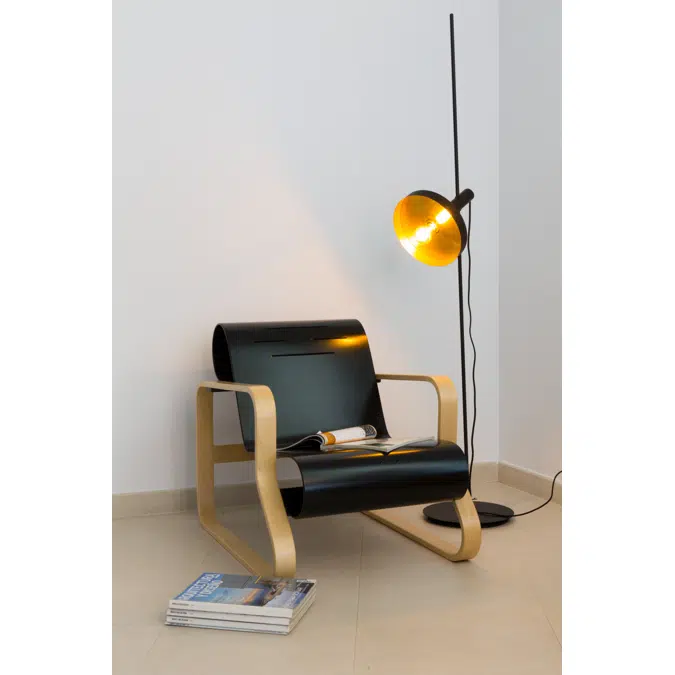 WHIZZ Black/gold floor lamp