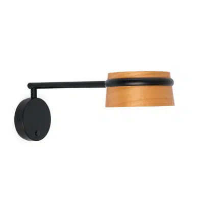 LOOP Black wall lamp with articulated lamp için görüntü