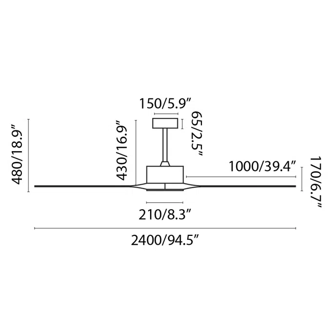 KAUAI XXL Ventilador marrón