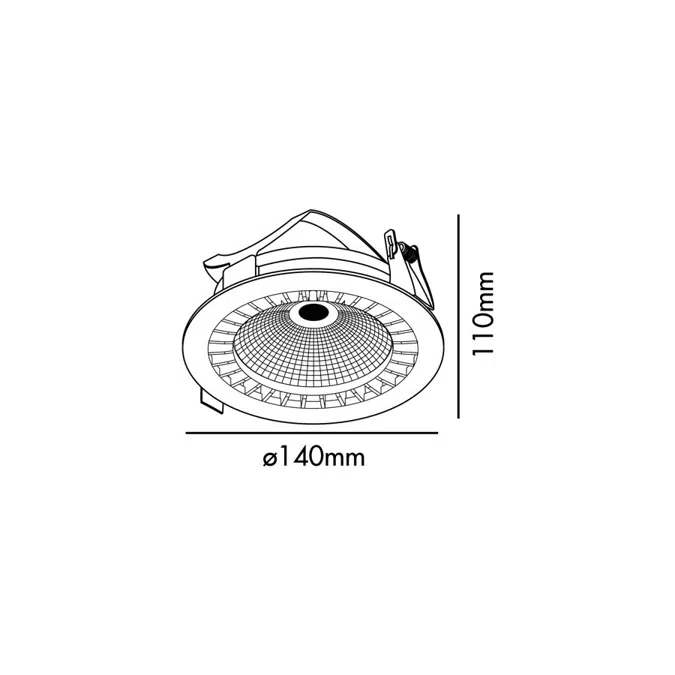 MINI-OPTIC Black downlight LED CRI95 17/24W 4000K 56° 2110/2875 lm