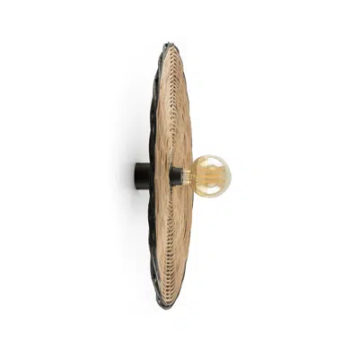 Obrázek pro COSTAS 600 H70 Black/rattan wall/ceiling lamp