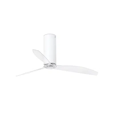 画像 TUBE FAN Matt white/transparent fan with DC motor