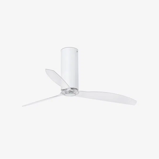 TUBE FAN Matt white/transparent fan with DC motor