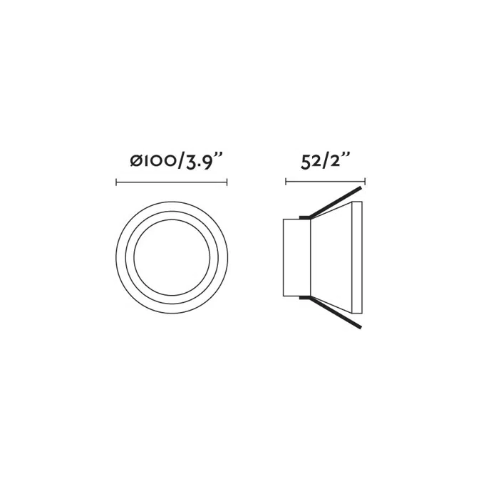 CROC 9 White recessed