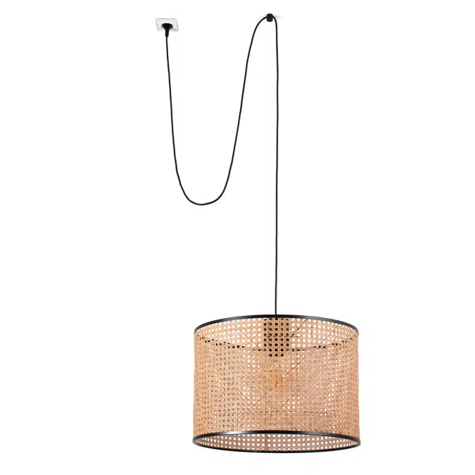 MAMBO 450 Lampe suspension noir/rotin