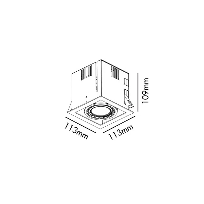 BIM objects - Free download! NANO COLIN-1 White recessed with frame 7 ...