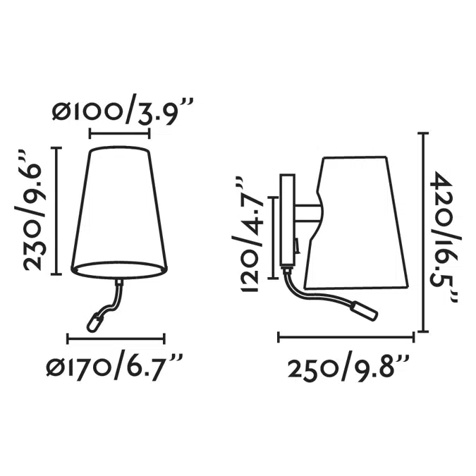 LUPE Black/beige table lamp with reader