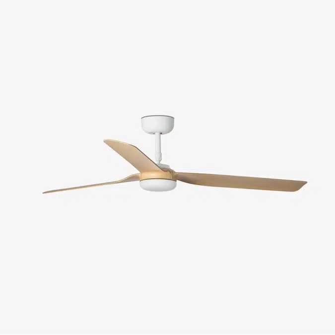 PUNT M Ventilator weiß/helles Holz DC