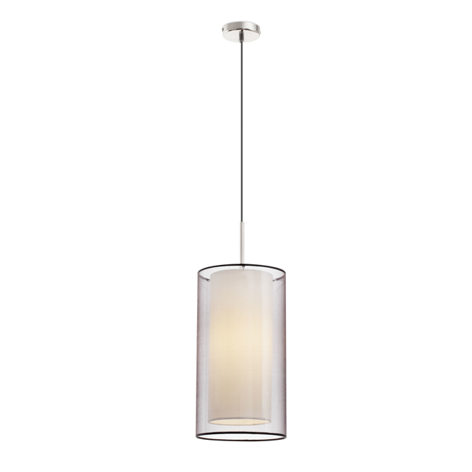 SABA Matt nickel pendant lamp 1L
