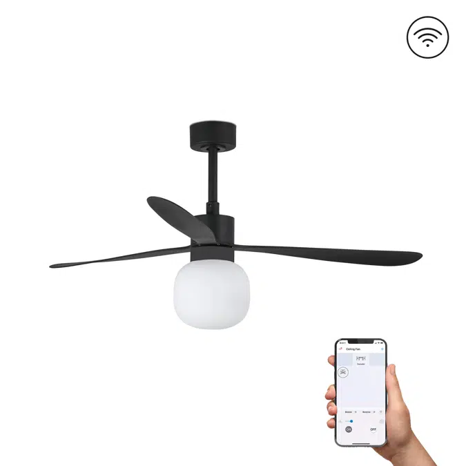 AMELIA L Ventilateur noir SMART