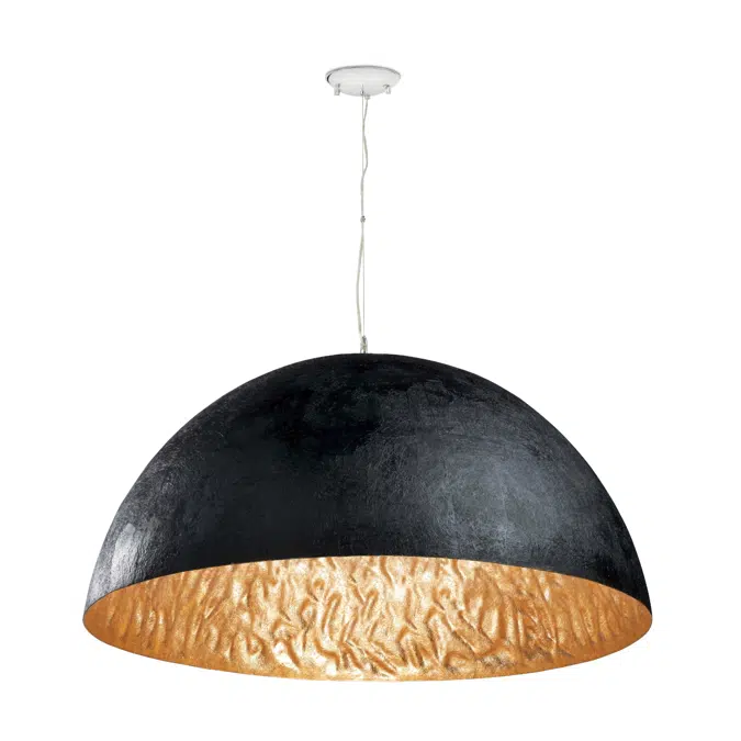 MAGMA Lampe suspension noir et or