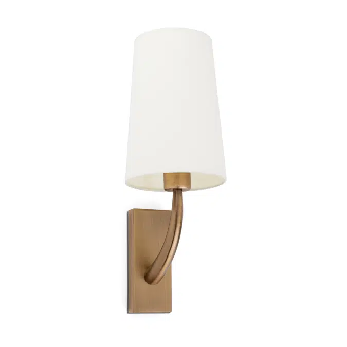 REM Old gold/white wall lamp