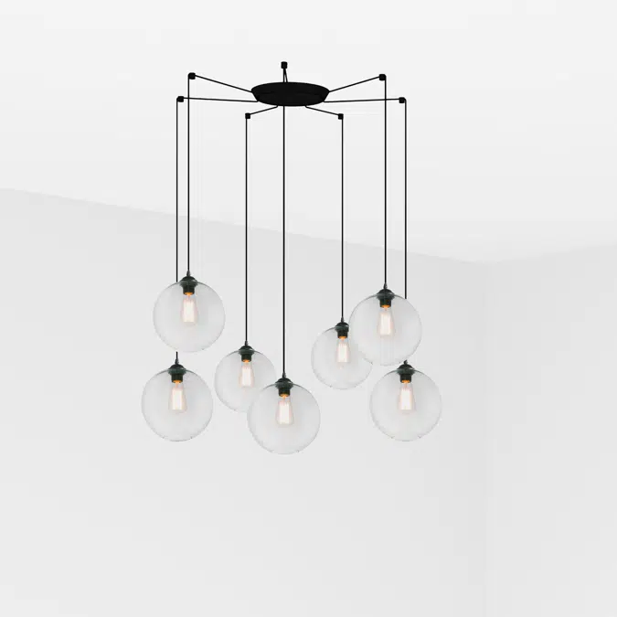 CLARA 7L Lampe suspension transparent