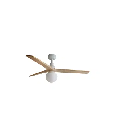 изображение для KLIM M White/light oak wood fan DC E27