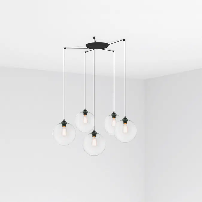 CLARA 5L Transparent pendant lamp