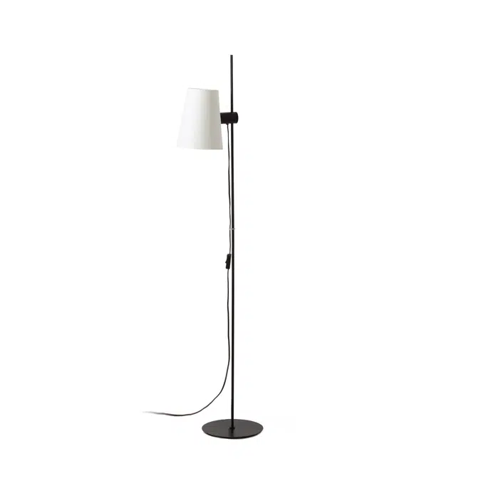 LUPE Black/beige floor lamp