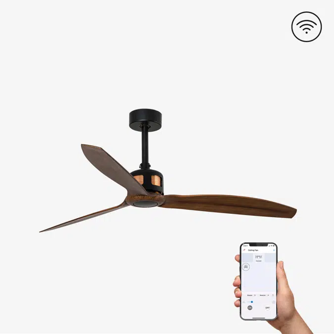 COPPER FAN M Black/wood fan SMART