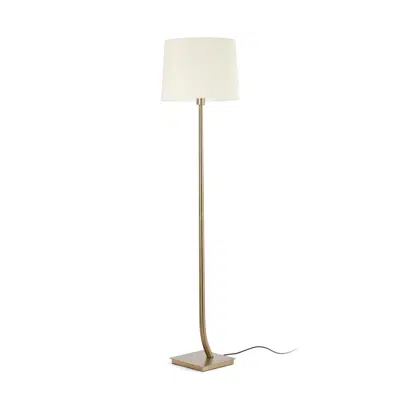 Image for REM Bronze/white floor lamp