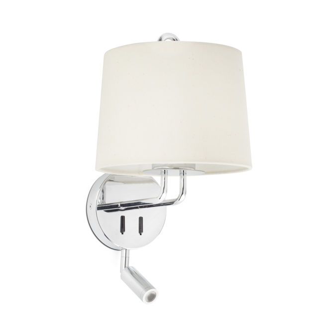 BIM objects Free download! MONTREAL Chrome/beige wall lamp with