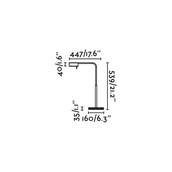ACADEMY Chrome table lamp