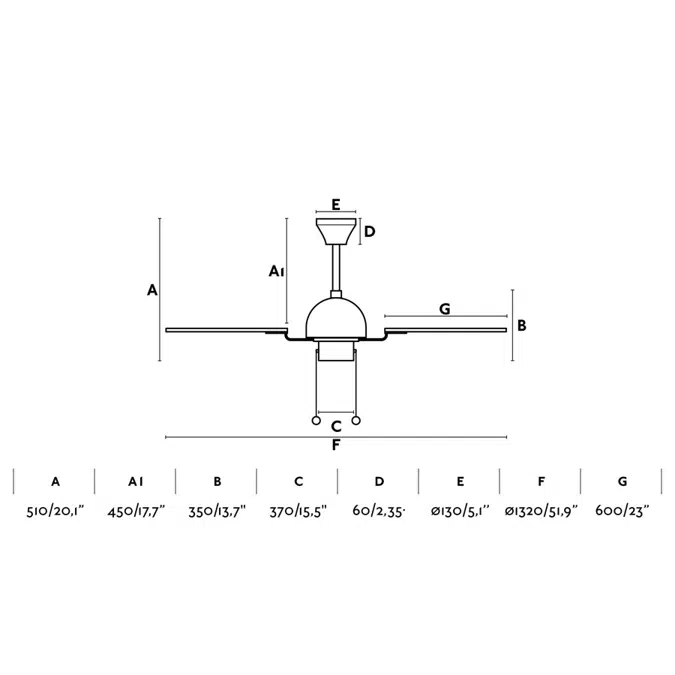 CUBA Brown ceiling fan