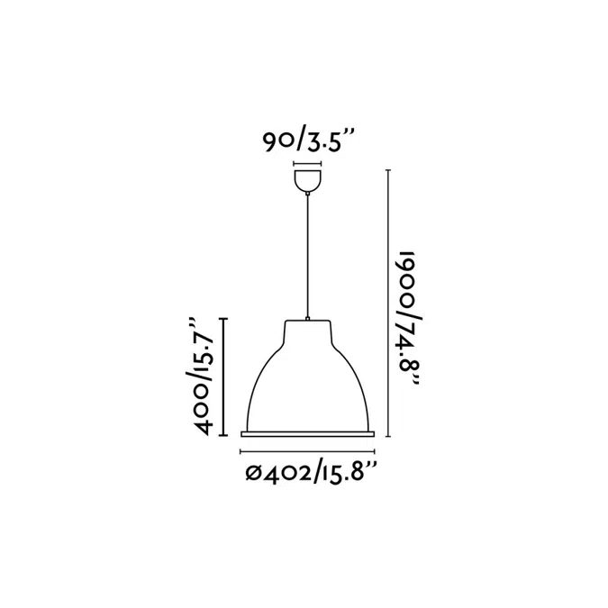 CHARLOTTE Lampe suspension blanche