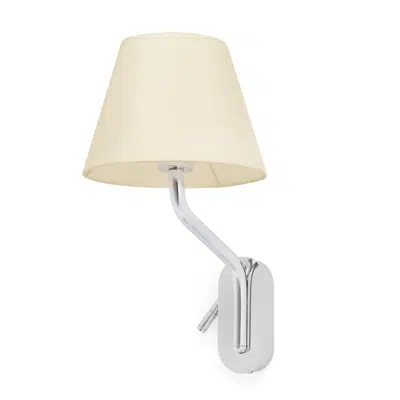 kép a termékről - ETERNA Right chrome/beige table lamp with reader
