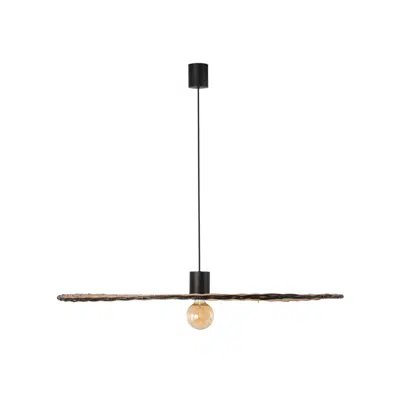 Image for COSTAS 1000 Black/rattan pendant lamp